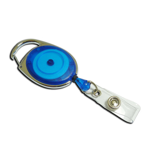 Carabiner-style Yo-Yo Premier Badge Reel - Blue