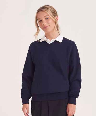 AWDis Academy Senior Academy V Neck Sweatshirt (AC003) - Customisable