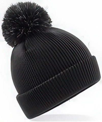 Junior Reflective Bobble Beanie - Customisable Black (BL)