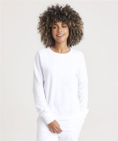 NEW - Women's AWDis Sweatshirt - Customisable 2XL 18 / Arctic White (AW)