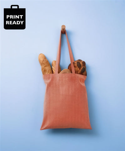 Recycled Cotton Long Handled Shopper Bag- Customisable Amber Marl (AM)