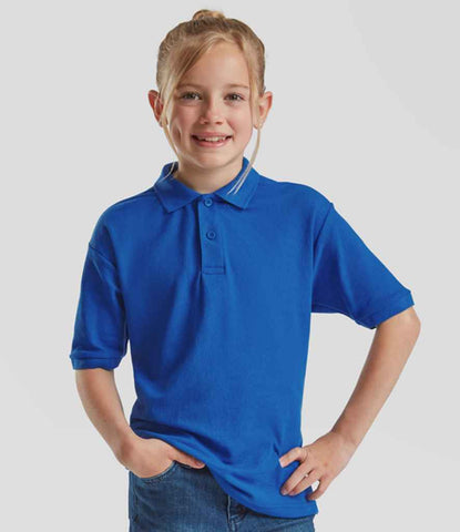 Fruit of the Loom Kids Poly/Cotton Piqué Polo Shirt (SS11B) - Customisable
