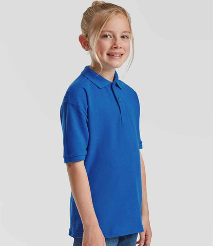 Fruit of the Loom Kids Poly/Cotton Piqué Polo Shirt (SS11B) - Customisable