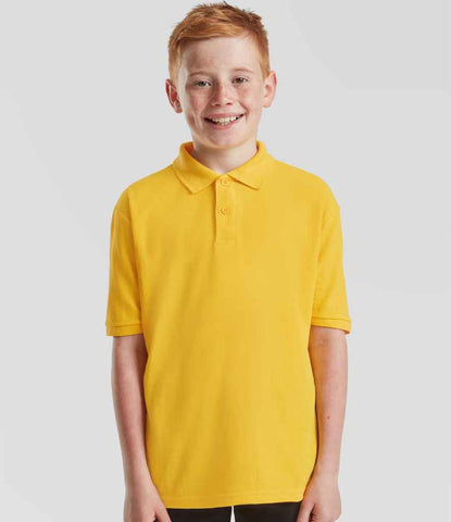 Fruit of the Loom Kids Poly/Cotton Piqué Polo Shirt (SS11B) - Customisable