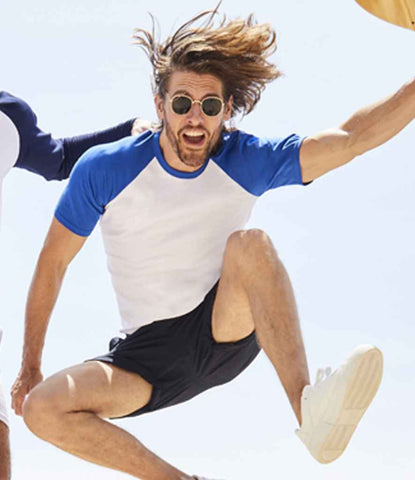 Fruit of the Loom Contrast Short Sleeve Baseball Shirt (SS31) - Customisable