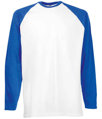 Fruit of the Loom Contrast Long Sleeve Baseball T-Shirt (SS32) (SS028) - Customisable