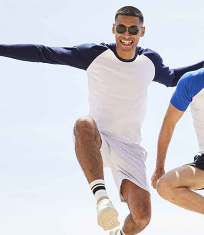 Fruit of the Loom Contrast Long Sleeve Baseball T-Shirt (SS32) (SS028) - Customisable