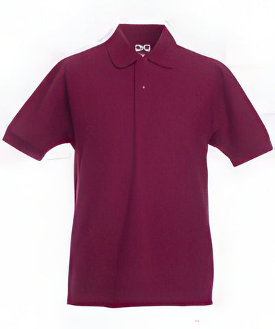 NEW - Kids 65/35 Pique Polo - Customisable 3-4 - 26" / Burgundy (BU)