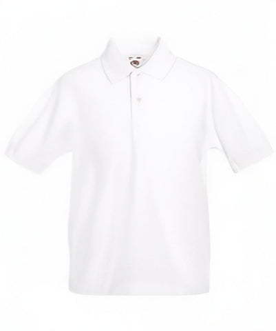 NEW - Kids 65/35 Pique Polo - Customisable 3-4 - 26" / White (WH)
