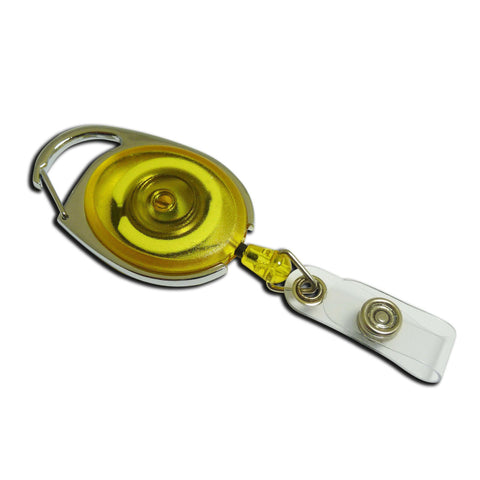 Carabiner-style Yo-Yo Premier Badge Reel - Yellow
