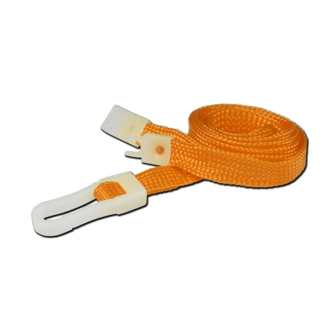 10mm breakaway lanyard, Orange with Plastic Slide Hook