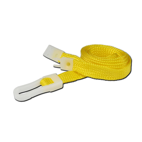 10mm breakaway lanyard, Yellow with Plastic Slide Hook