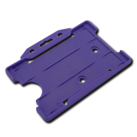 Purple open faced rigid card holder - landscape